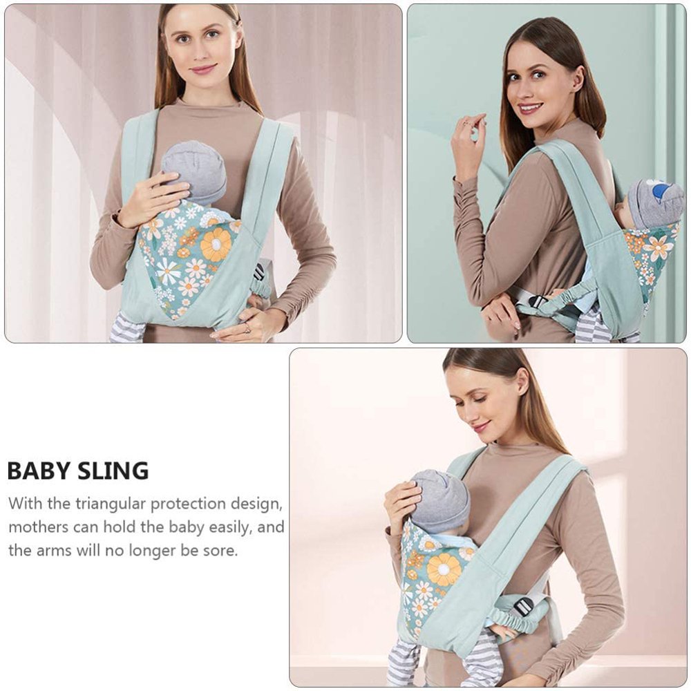 Yadala Baby Carrier, Ergonomic Blue Baby Carrier Wrap, 4-in-1 Front and Back Backpack up to 40 lbs