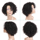 Human Hair Wigs 10 inch Short Kinky Curly Brazilian Wigs For Black Women Short Wigs No Lace Front Natural Color
