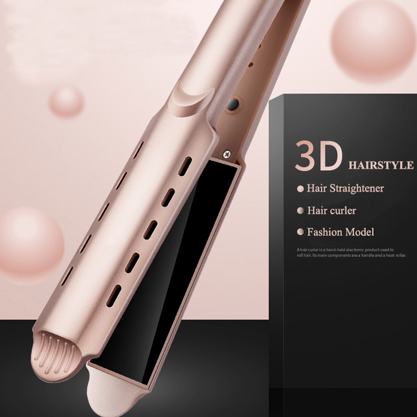Hair Straightener and Curler, 2 in 1 Ceramic Tourmaline Flat Iron Hair Straightener and Curling Iron