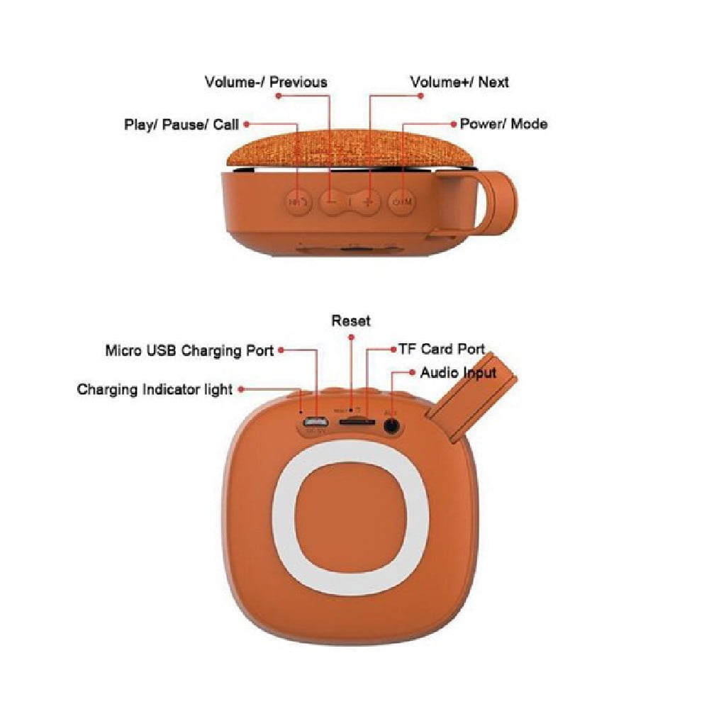 Mini Bluetooth Speaker, Outdoor Portable Bluetooth Speaker, Wireless Mini Bluetooth Speaker, Fabric, X25