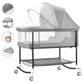 Baby Bassinets, 4 in 1 Portable Bassinet, Rocking Bed with Storage Basket for Newborns Girl Boy Infant