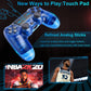 Wireless Controller Compatible with PS4,Vibration Game Joystick Compatible with PS4 - Transparent blue