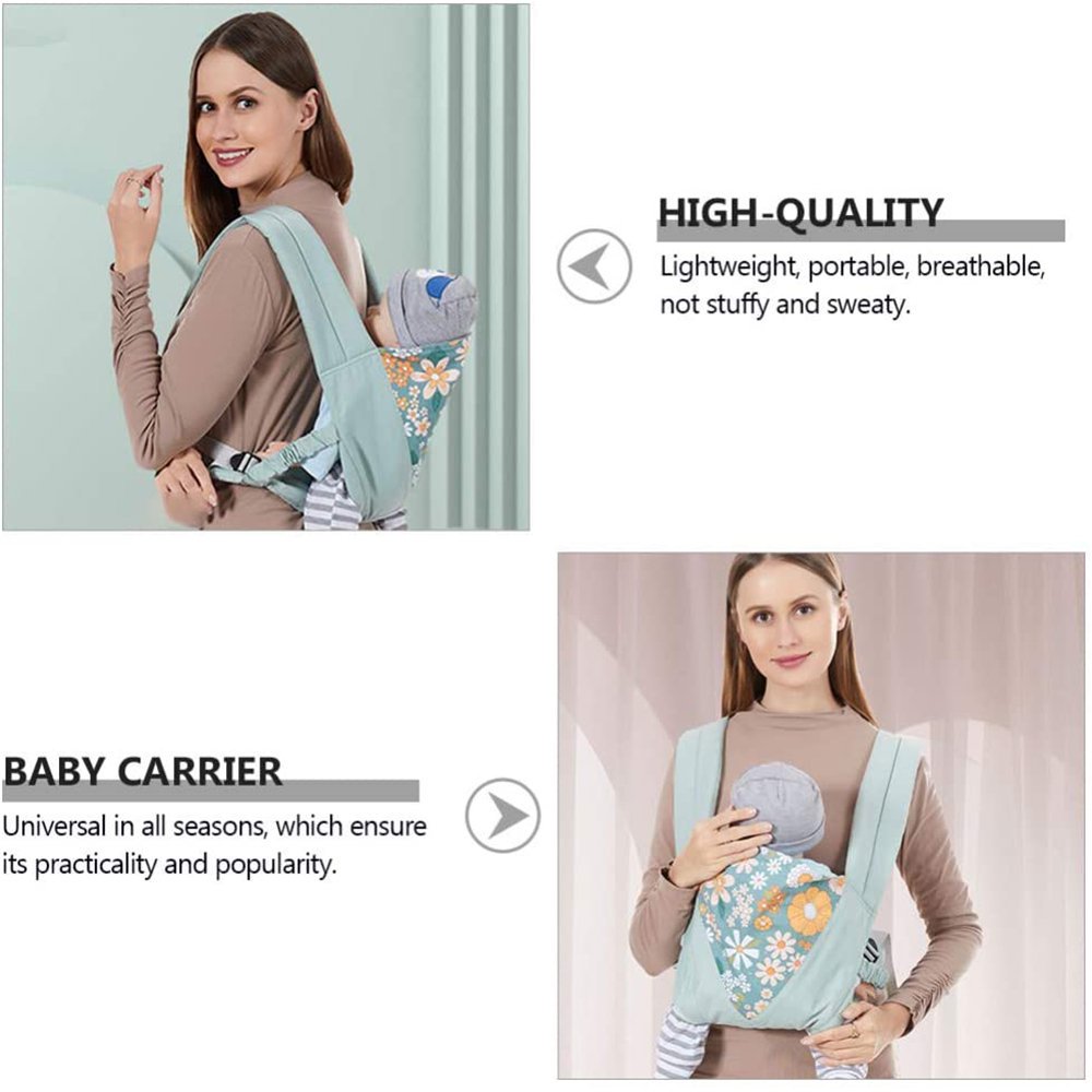 Yadala Baby Carrier, Ergonomic Blue Baby Carrier Wrap, 4-in-1 Front and Back Backpack up to 40 lbs