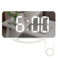 Digital Alarm Clock, LED Mirrored Clocks Large Display with 3 Diming Mode & Snooze for Bedroom Home Office