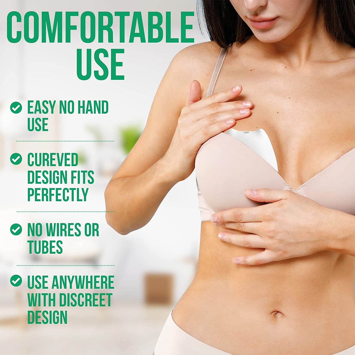 Wearable Breast Pump, Electric Hands Free Portable Breast Pump with 4 Modes, 9 Levels