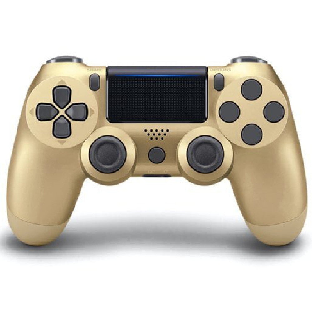 Wireless Game Controller Compatible with PS4,Analog Sticks/6-Axis Motion Sensor With Charging Cable - Gold