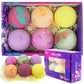 6Pcs Bath Bomb Gift Set, Natural Bath Bombs for Women and Kids, Handmade Bath Bombs for Relaxation and Stress Relief