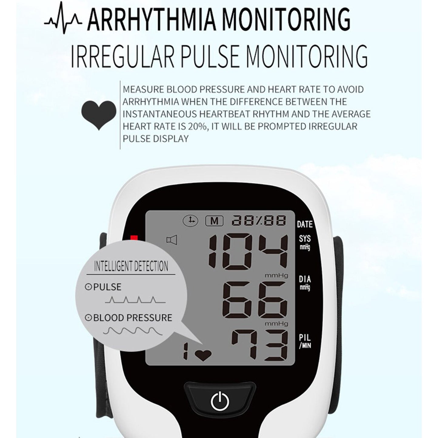 Blood Pressure Monitor With Heart Rate - Automatic BP Wrist Cuff Blood Pressure Machine with Heart Rate, Memory and Carrying Case
