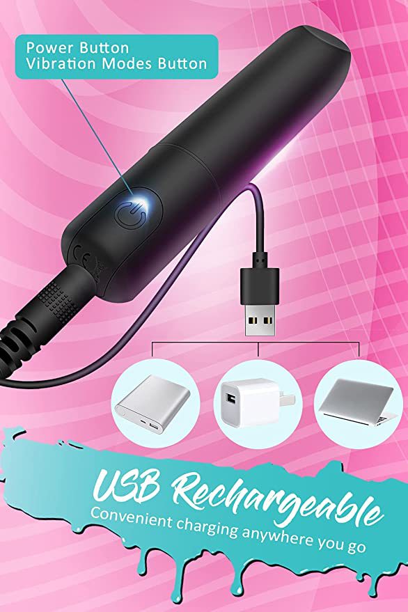Rechargeable Bullet Head Jumping Egg Mini Multi Frequency Vibrating Massage Stick Appliance For Couples of Men and Women