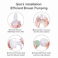 Yadala Wearable Breast Pump Electric Hands-Free Portable Spill-Proof Ultra-Quiet Pain Free  Breastfeeding Breastpump with 2 Mode & 5 Levels, 24mm- Green