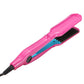 Professional Hair Crimper Curler Wand Dry&Wet Use Ceramic Curling Iron with 5-Speed Temperature Control,Rose Red