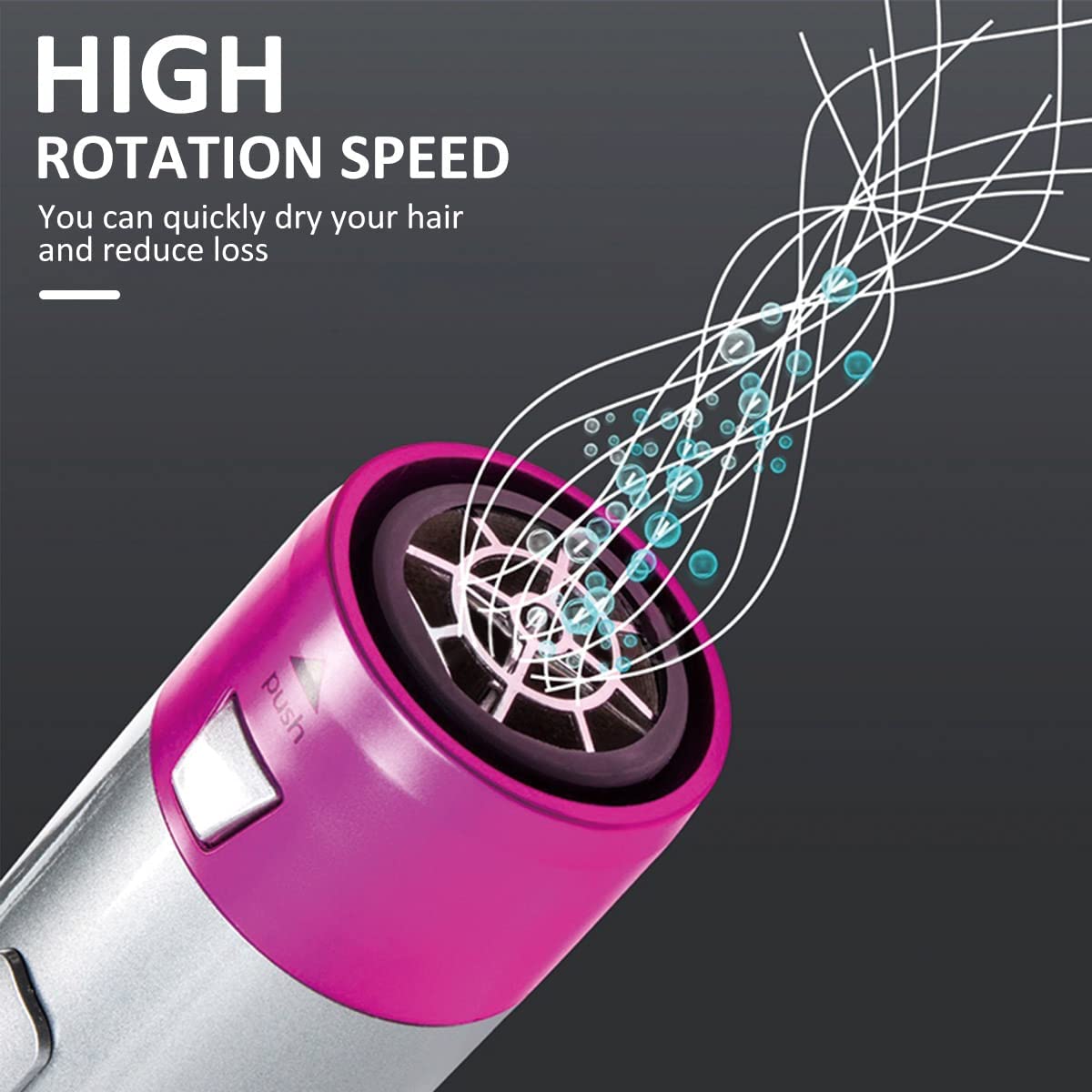 5 in 1 Hair Blower Brush with Hair Volumizer, Hot Air Brush, Scalp Massager, Curler and Straightener