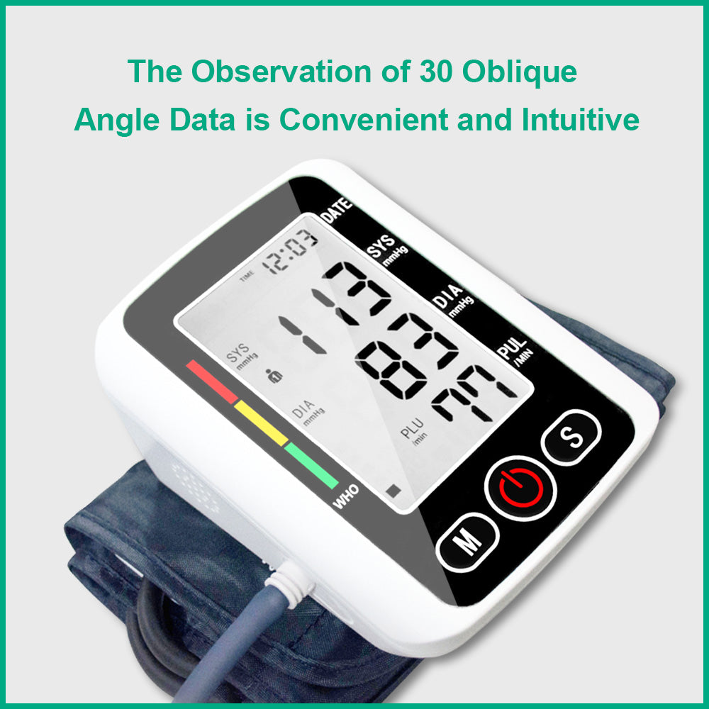 Blood Pressure Monitor, Rechargeable Blood Pressure Monitor Upper Arm, Sphygmomanometer with Backlight Display, Voice Broadcast and 2 User Modes