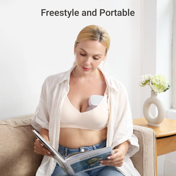 yadala Wearable Breast Pump, Low-Noise and Painless Hands Free Electric Breast Pump with 2 Mode & 9 Levels