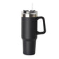 40oz Reusable Vacuum Quencher Tumbler with Straw, Leak Resistant Lid, Insulated Cup, Maintains Cold, Heat, and Ice for Hours