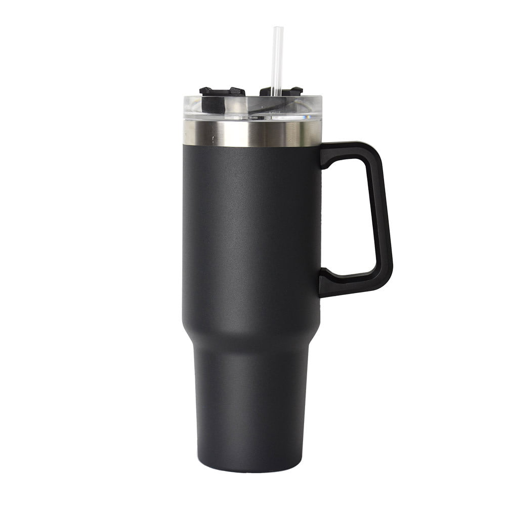 40oz Reusable Vacuum Quencher Tumbler with Straw, Leak Resistant Lid, Insulated Cup, Maintains Cold, Heat, and Ice for Hours