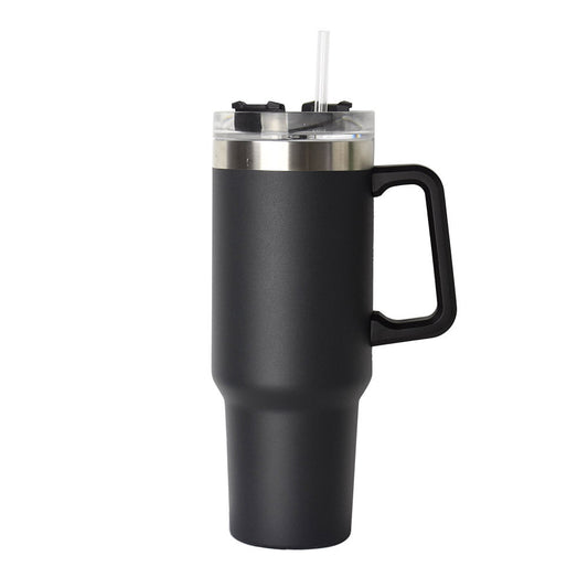 40oz Reusable Vacuum Quencher Tumbler with Straw, Leak Resistant Lid, Insulated Cup, Maintains Cold, Heat, and Ice for Hours