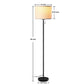Floor Lamp for Living Room, 15W LED Floor Lamp, Tall Modern Standing Lamp with Linen Shade, 3 Brightness Levels, Mid Century Floor Lamp for Bedrooms, Office
