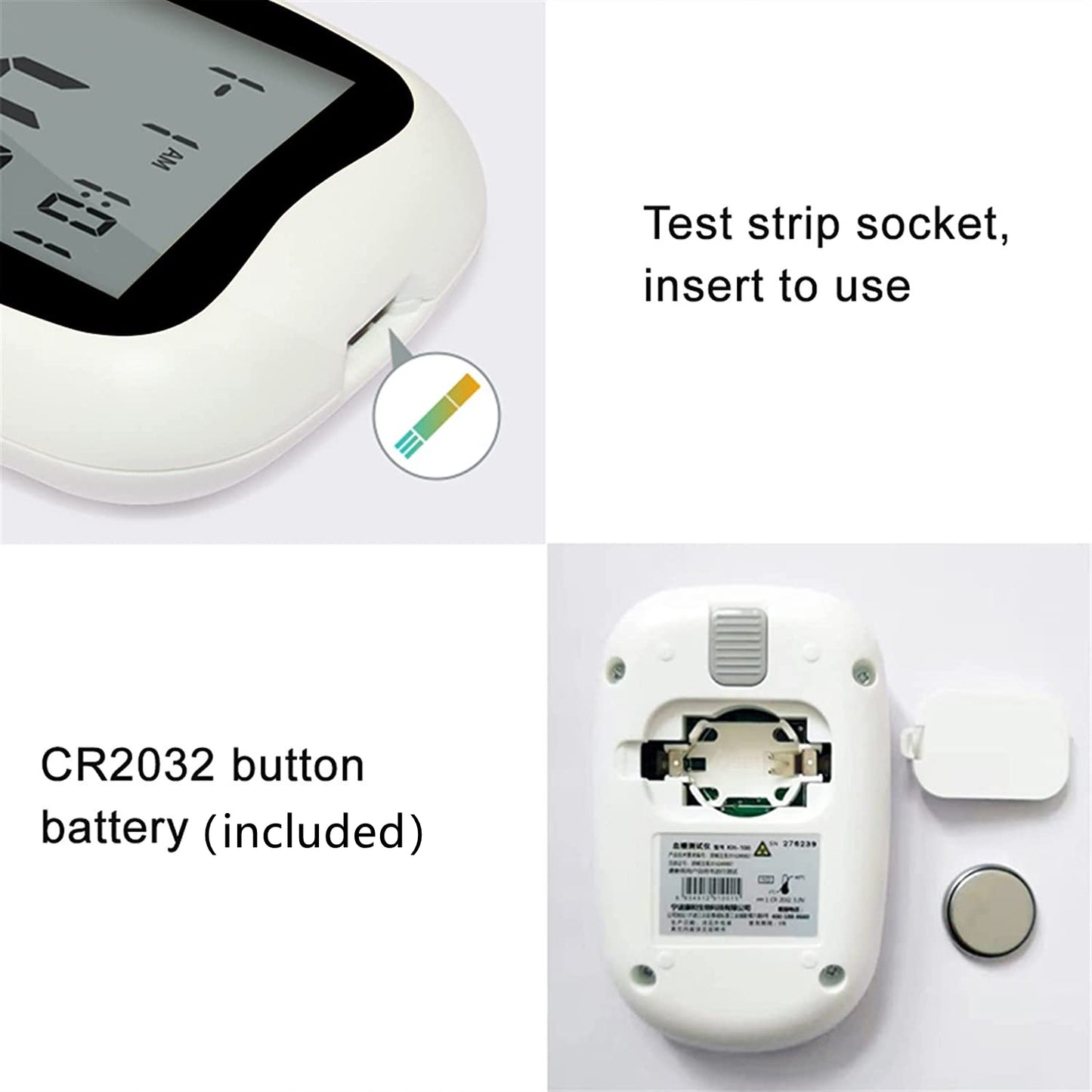 Yadala Blood Glucose Monitor Kit, Blood Glucose Meter Glucometer Kit Code Free Diabetes Test Blood Sugar Monitor with 50 Glucometer Strips, 50 Lancets, Lancing Device, Carrying Case