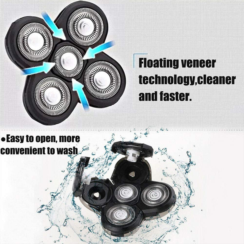 Byfumay Blade Refills, Sharp and Fresh Flexible Stainless Steel Replacement Blades for The Electric Head Hair Rotary Shaver