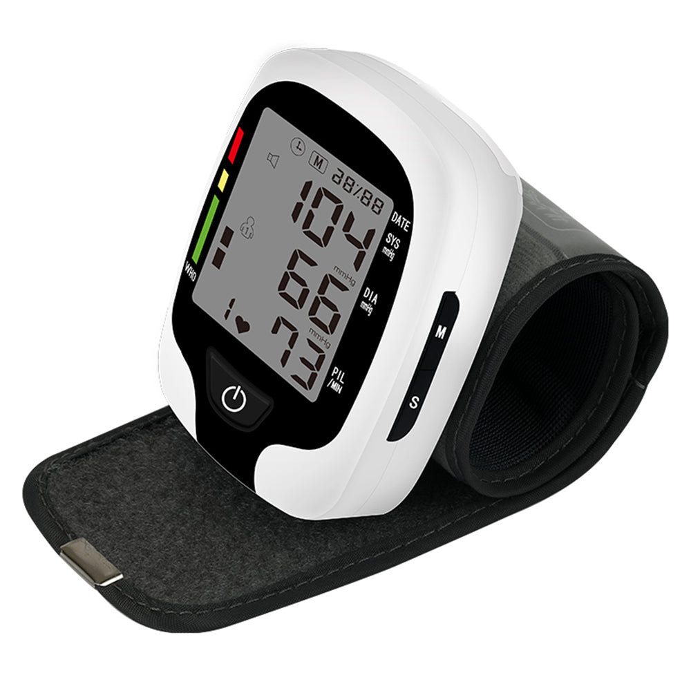 Blood Pressure Monitor With Heart Rate - Automatic BP Wrist Cuff Blood Pressure Machine with Heart Rate, Memory and Carrying Case