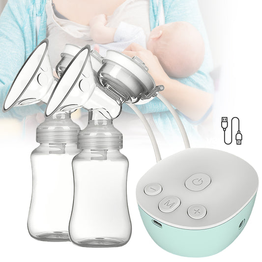 Double Electric Breast Pump, Pain Free Strong Suction Power Breast Pumps with 2 Modes and 9 Levels
