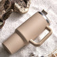 40oz Reusable Vacuum Quencher Tumbler with Straw, Leak Resistant Lid, Insulated Cup, Maintains Cold, Heat, and Ice for Hours