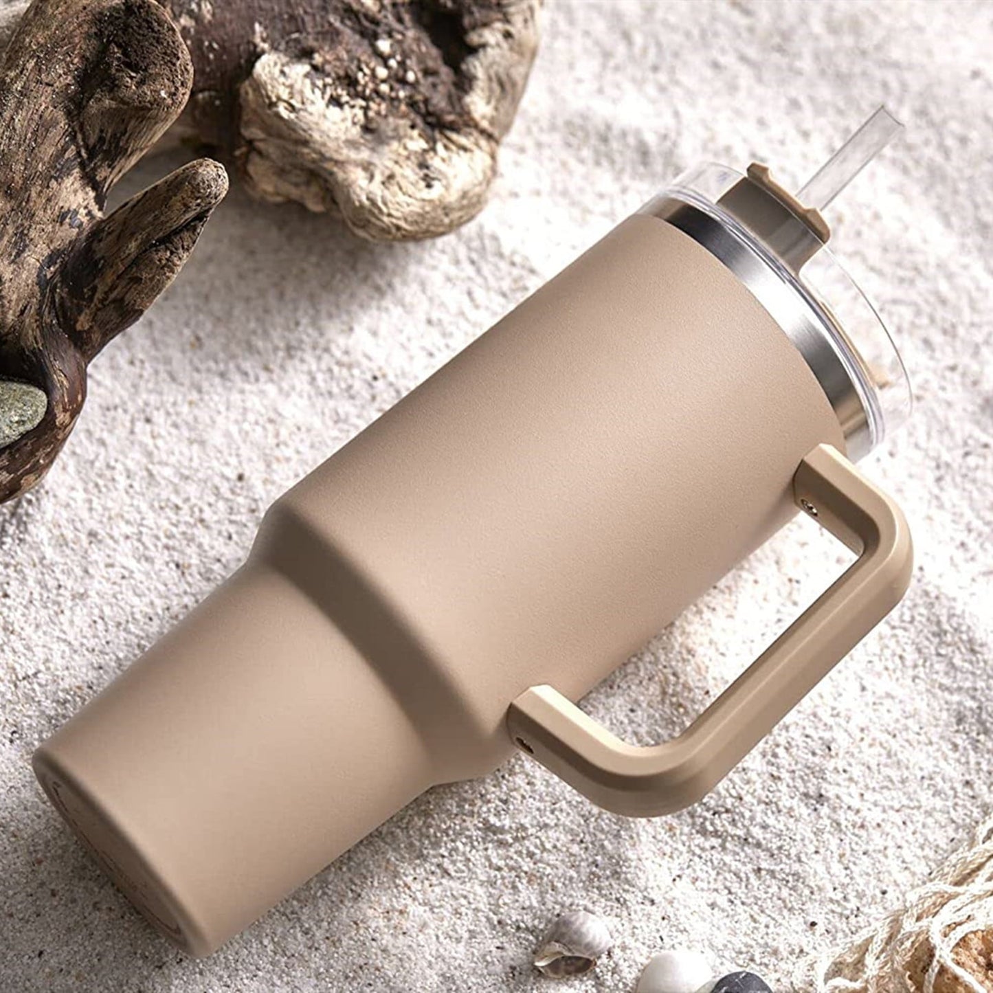 40oz Reusable Vacuum Quencher Tumbler with Straw, Leak Resistant Lid, Insulated Cup, Maintains Cold, Heat, and Ice for Hours