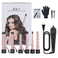 6 in 1 Curling Iron Wand Set - Byfumay Ceramic  Hair Curling Iron with 6 Interchangeable Ceramic Barrels(0.35’’ -1.25’’) and 2 Temperature Instant Heat Up Hair Curler for All Hair Types