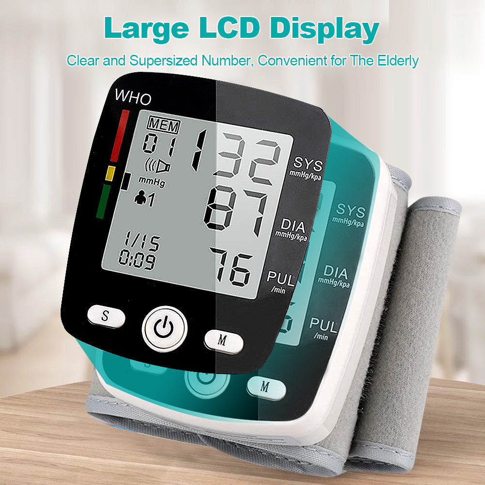 Blood Pressure Monitor, BDUN Rechargable Blood Pressure Machine Wrist, Automatic Digital Blood Pressure Monitor with Voice Broadcast and 180 Memory for Doul User