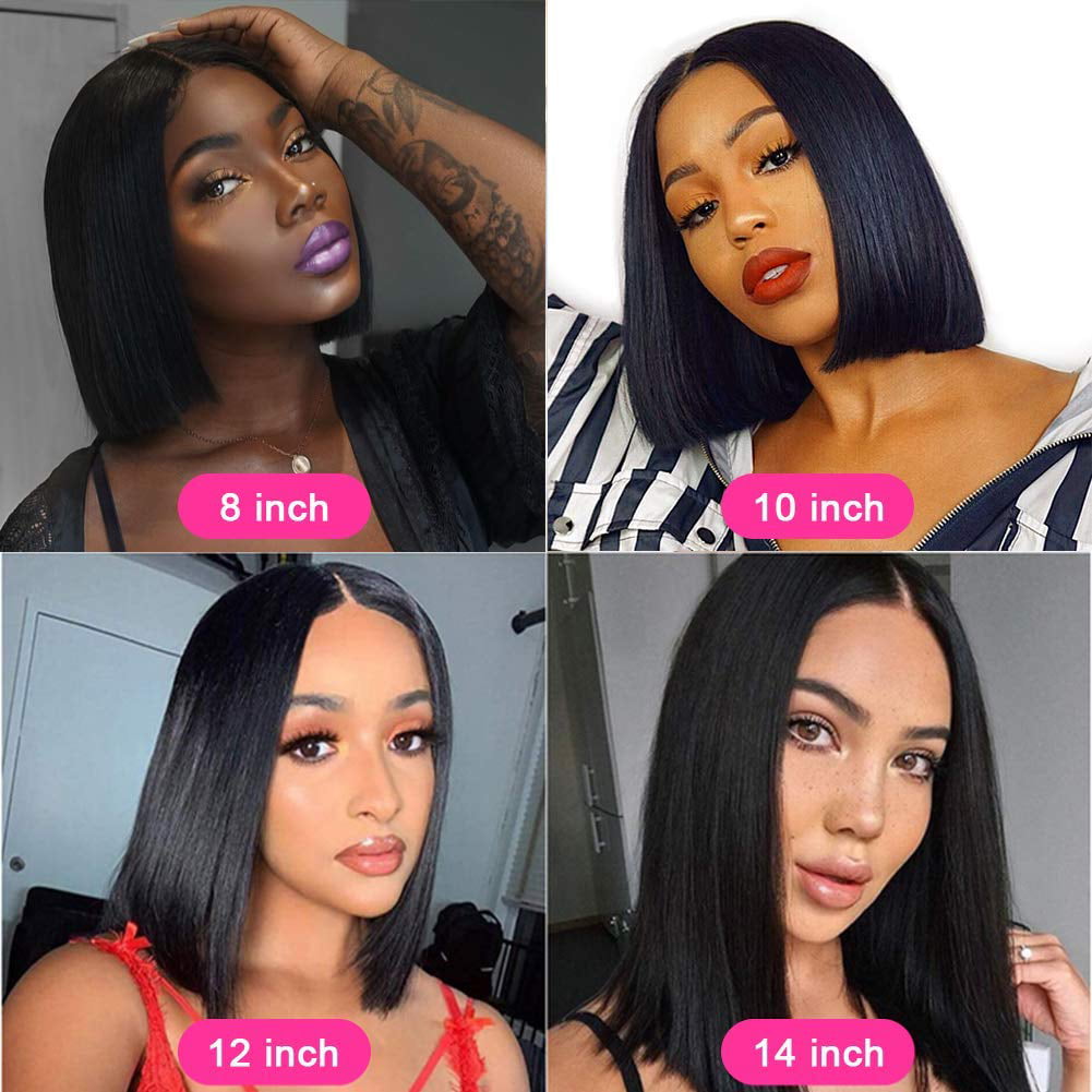 Jungle wave Short Straight Bob Wig  Hair Wigs for Black Women, Wigs for Women 8Inch  Short Bob Wigs Straight Hair