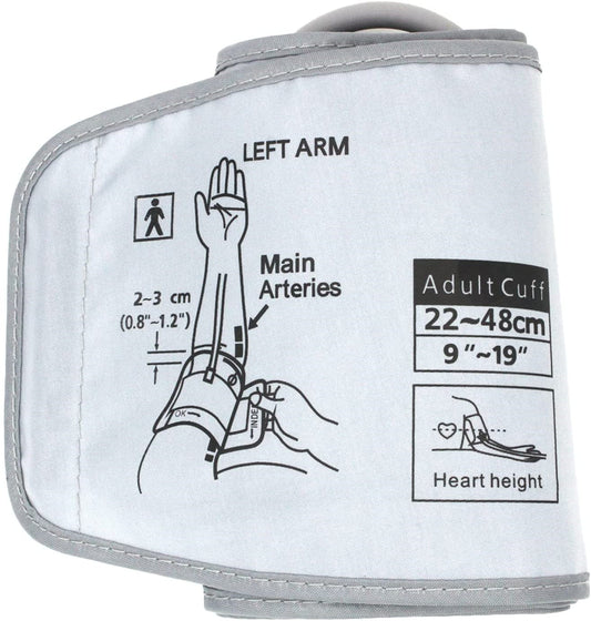 Plus-Sized Blood Pressure Cuff, yadala Replacement Extra Large Cuff Compatible with Omron BP, Applicable for 9-19 Inches (22-48CM) Big Arm