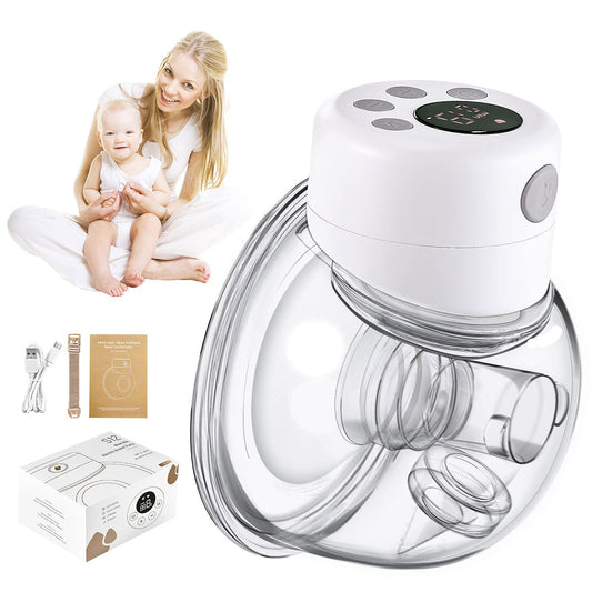 Wearable Electric Breast Pump Yadala Cordless Portable Breast Pump with LCD Display and Memory Function 2 Modes & 9 Levels Adjustment