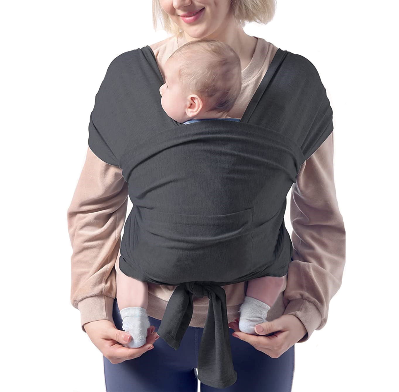 Yadala Baby Carrier, Air-Mesh Fabric Deep Gray Baby Carrier, Baby Wrap Carrier for Toddlers
