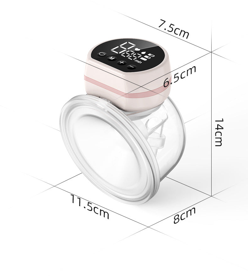 Yadala Wearable Electric Breast Pump Portable Wireless Breast Pump with 3 Mode & 9 Levels, Silicone Breastfeeding Breastpump, 24mm Pink