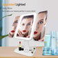 Makeup Mirror Vanity Mirror with Lights, Touch Control Trifold Mirror, Portable High Definition Cosmetic Lighted up Mirror with 3 Color Lighting Modes 68 LED, Travel Mirror for Women Gift