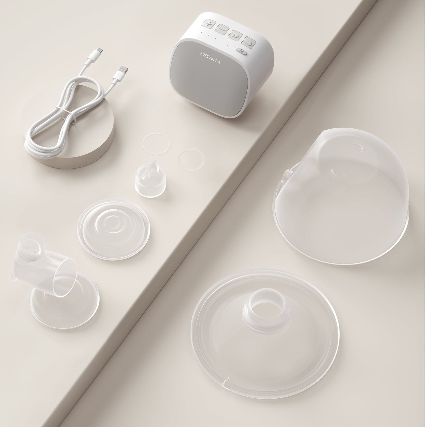 Yadala Wearable Breast Pump, Hands Free Portable Wireless Electric Breast Pump with 2 Modes 5 Levels and Breastmilk Storage Bags