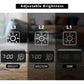 Digital Alarm Clock, Wooden Clock with Wireless Charging, 3 Alarm Settings, Sound Control, Clocks for Bedroom, Office