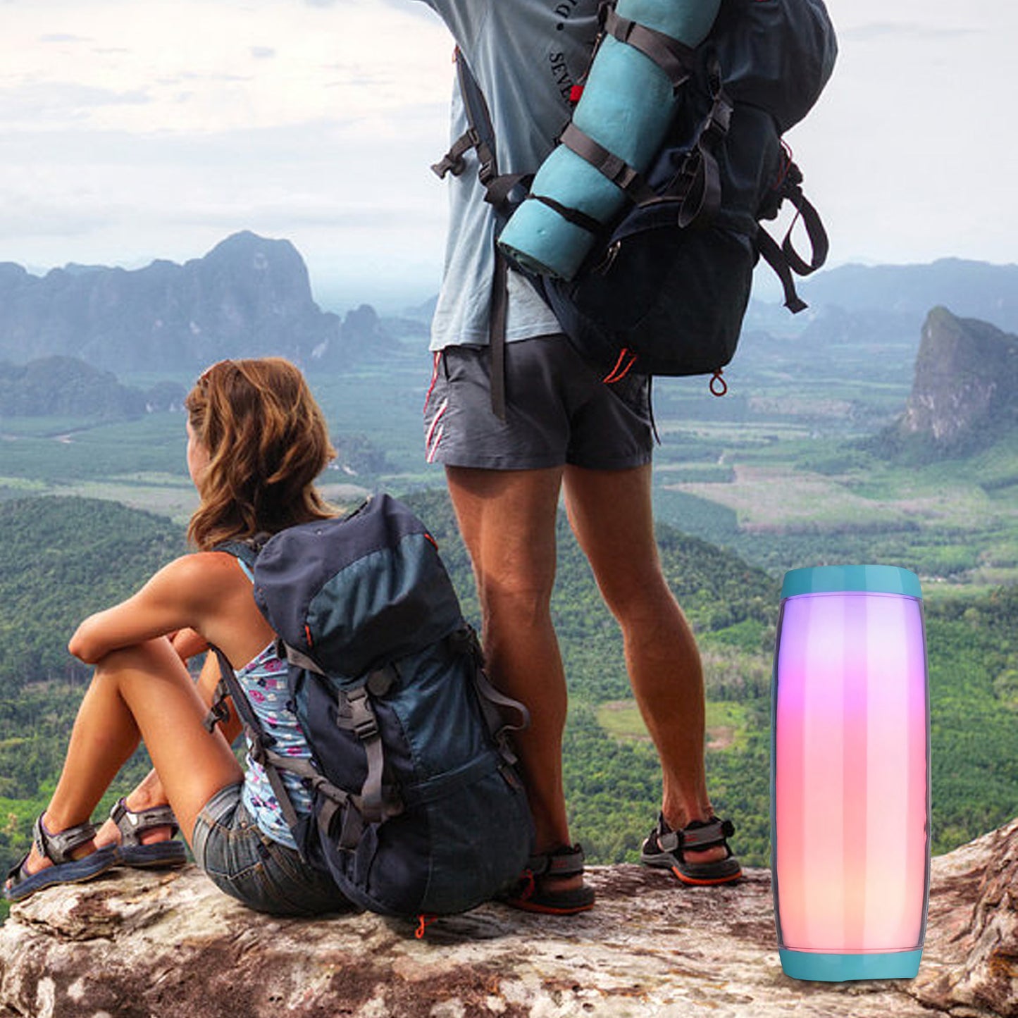 Waterproof Bluetooth Speaker, Portable Wireless Party Speaker With 360 Rich Dynamic Sound