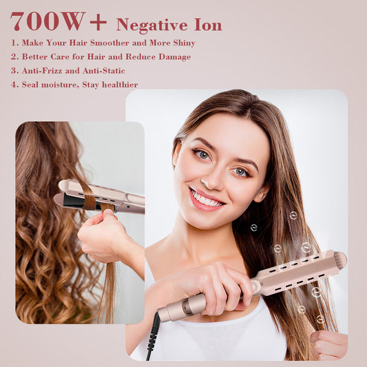 2 in 1 Flat Iron, Jungle Wave Hair Straightener and Curling Iron, Negative ion Straightening for Curls, Waves, Straight hair