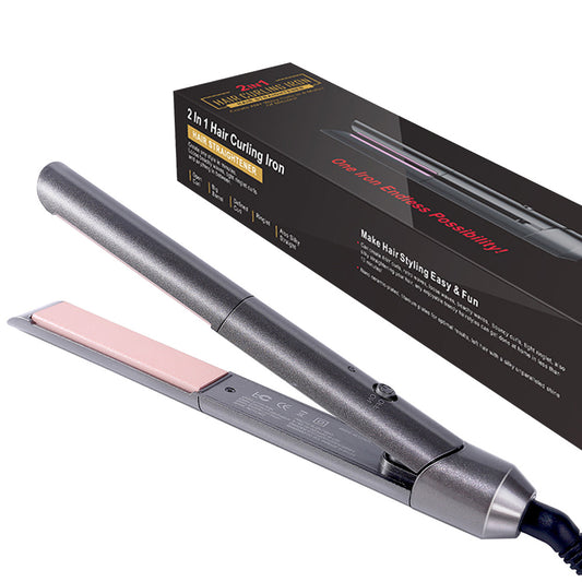 Yadala Flat Iron, 2 in 1 Hair Straightener and Curling Iron, Tourmaline Ceramic Twist Straightening Flat Irons for All Hair Types