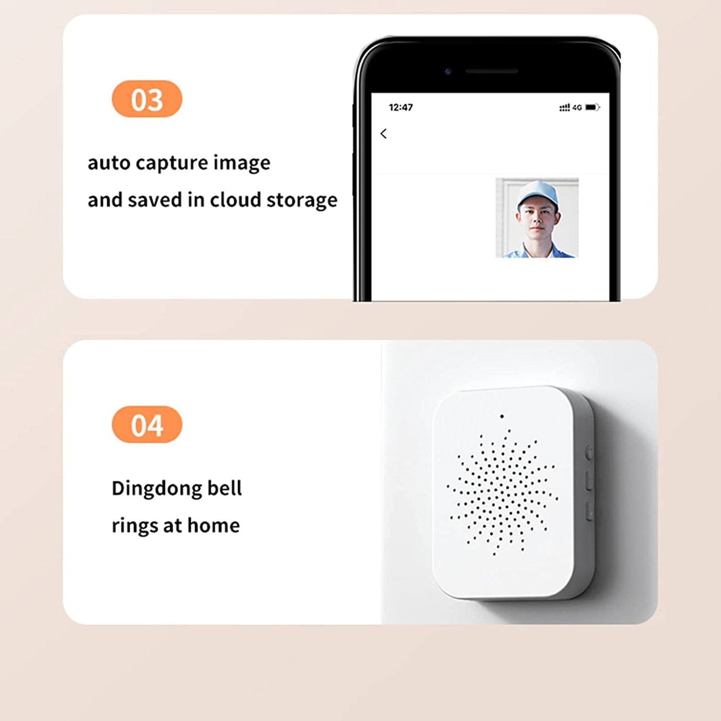 Happylost Smart Wireless WiFi Video Doorbell Phone Camera Door Bell Ring Intercom Security