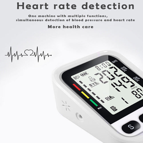 Blood Pressure Cuff, Professional Automatic Arm Blood Pressure Monitor with LCD Backlit Display & Double mode, Portable BP Heart Rate Monitor, for Home Office Travel Use