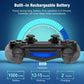 Wireless Controller Compatible with PS4/ Slim/Pro, Vibration Game Controller- Steel black
