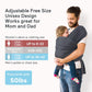 Yadala Baby Carrier, Air-Mesh Fabric Deep Gray Baby Carrier, Baby Wrap Carrier for Toddlers