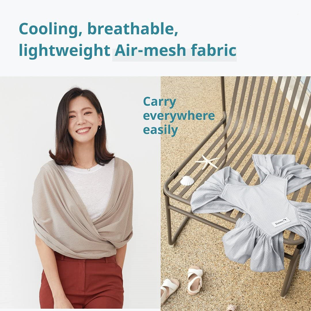 Yadala Baby Carrier, Hands Free Air-Mesh Baby Carrier, Breathable, Softness for Newborn up to 44 lbs, Mocha