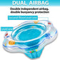 Cshid Inflatable Ride-On Pool Float Baby Swimming Pool Ring for Infant Toddler Kids Summer Inflatable Safety PVC Seat-Green-Blue