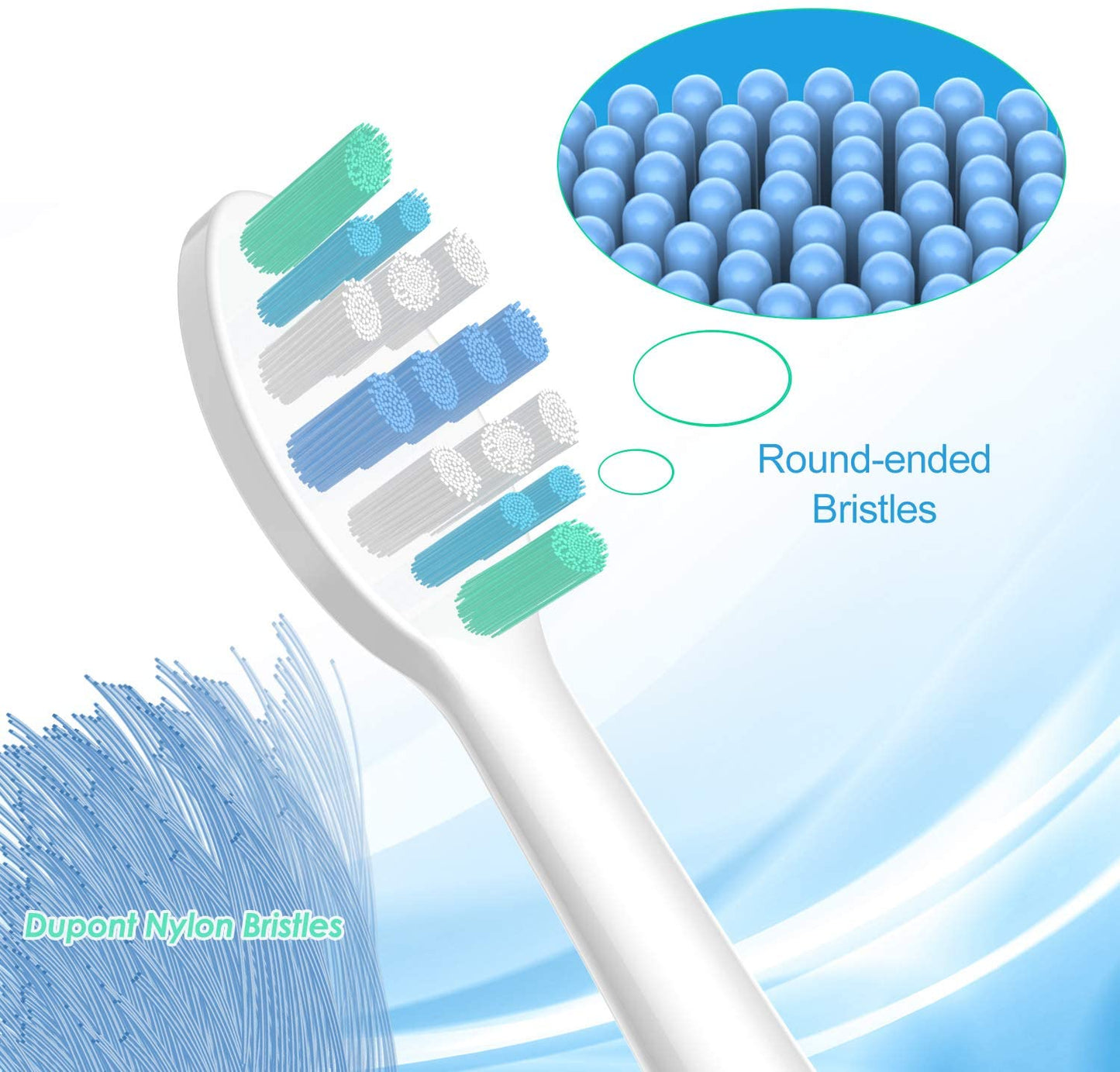 8 Pack Replacement Toothbrush Heads for Phillips Sonicare Toothbrush