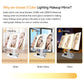 Makeup Mirror Vanity Mirror with Lights, Touch Control Trifold Mirror, Portable High Definition Cosmetic Lighted up Mirror with 3 Color Lighting Modes 68 LED, Travel Mirror for Women Gift