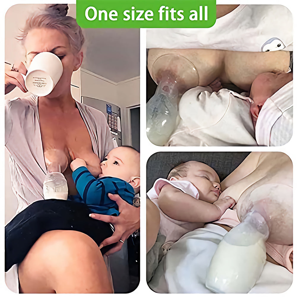Manual Breast Pump, Food Grade Silicone Breast Pump for Beastfeeding with Lid, No BPA
